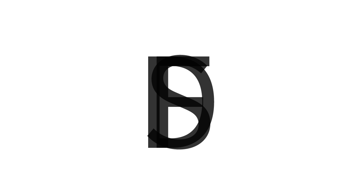 「DFS」の重ね文字