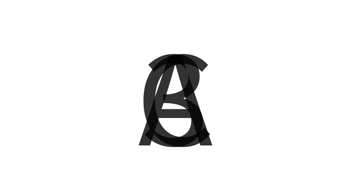 「A3C」の重ね文字