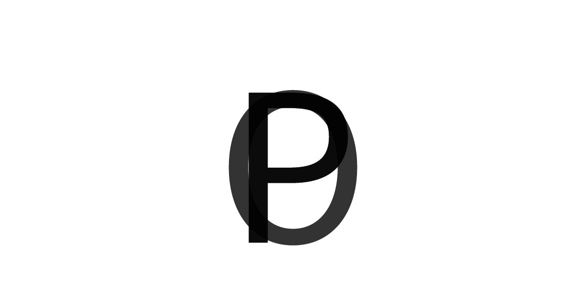 「PPO」の重ね文字
