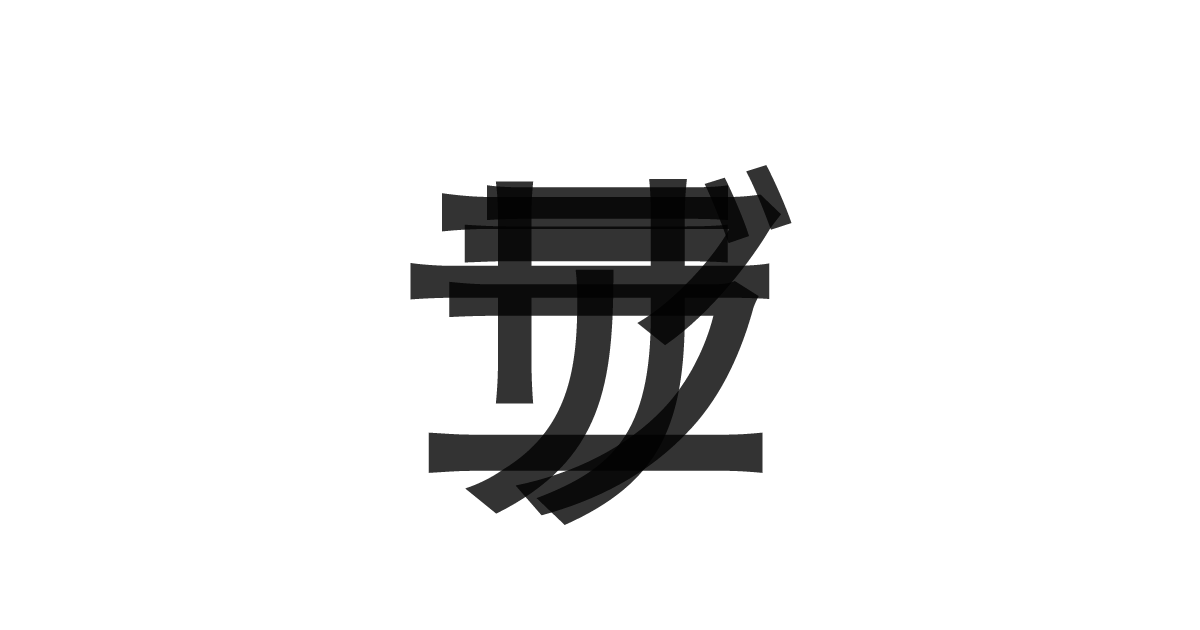 「ラザニア」の重ね文字