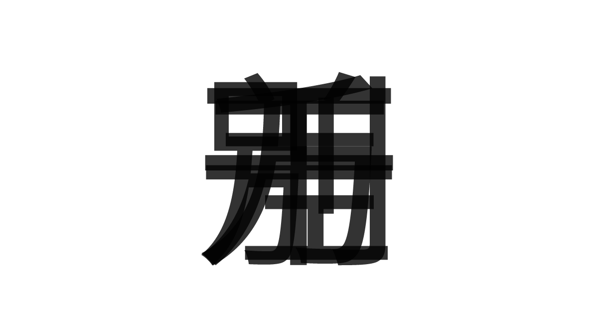 「千差万別」の重ね文字