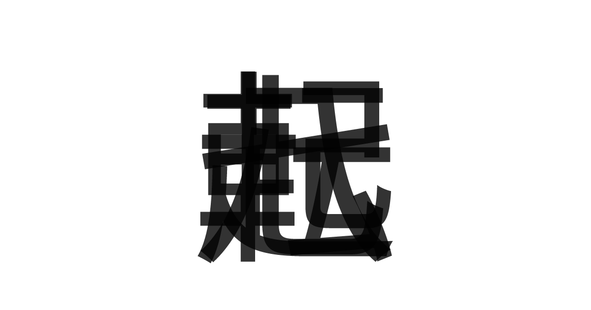 「七転八起」の重ね文字