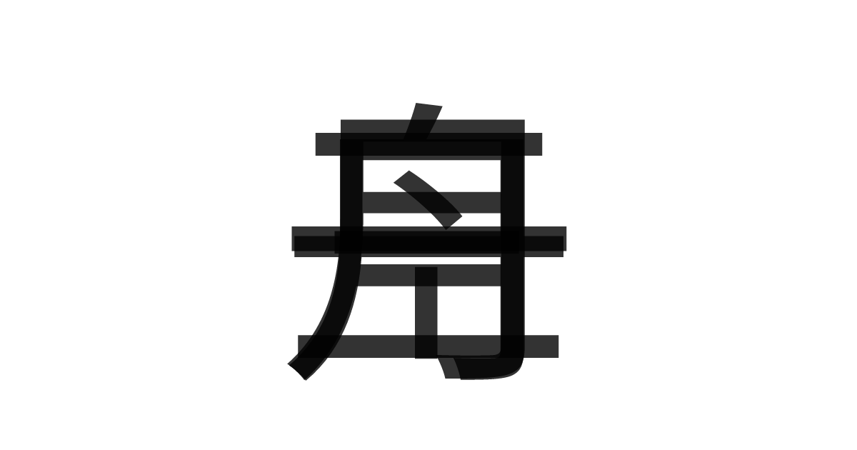 「一月三舟」の重ね文字